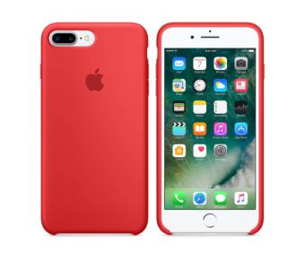 Ovitek Apple - iPhone SE / 8 Plus / 7 Plus Silicone Case-Rdeč