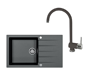 ALVEUS CADIT 40 + ARC110 (Carbon) set pomivalno korito in armatura