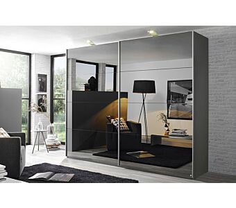 Garderobna omara LUGA - sivo ogledalo