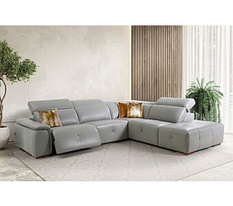 Usnjena sedežna garnitura s počivalnikom MAYON - Max Divani